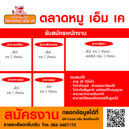 ประกาศรับสมัครพนักงาน