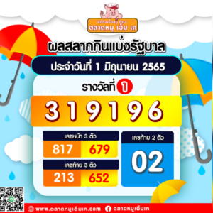 📌สลากกินแบ่งรัฐบาล📌มาแล้วจ้า งวดประจำวันที่ 1 มิถุนายน 2565 ยินดีกับผู้โชคดีด้วยครับ